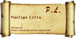 Pavliga Lilla névjegykártya